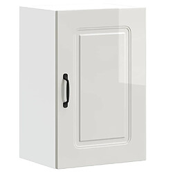 vidaXL Armoire murale de cuisine Kalmar blanc brillant bois ingénierie