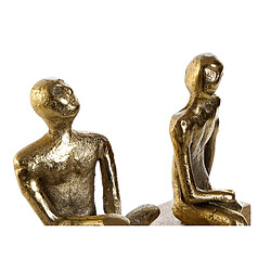 Figurine Décorative DKD Home Decor Doré Aluminium Bois de manguier Personnes Moderne (17 x 9 x 18 cm)