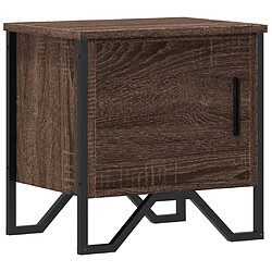 vidaXL Table de chevet chêne marron 40x30x40 cm bois d'ingénierie