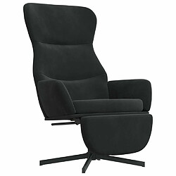 Maison Chic Chaise de relaxation | Fauteuil relax avec repose-pied Noir Velours -GKD40217