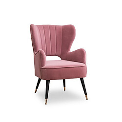 Meubler Design Fauteuil Design Pied Effet Laiton Trendy - Rose