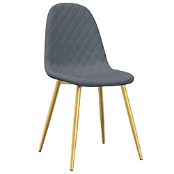 Avis Maison Chic Lot de 4 Chaises à manger,Chaise pour cuisine Gris foncé Velours -MN76078