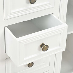 Helloshop26 Buffet bahut armoire console meuble de rangement blanc 70 cm bois de pin massif 4402057