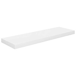 Avis Maison Chic Lot de 2 Étagère murale flottante,Etagère de rangement Blanc brillant 80x23,5x3,8cm MDF -MN78391