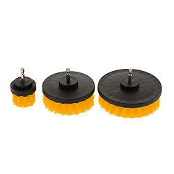 Acheter 3PCS 2/4 / 5inch Carrelage Coulis De Nettoyage Forage Brosse Brosse De Nettoyage Kit De Forage Jaune