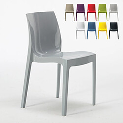 18 Chaises Ice Grand Soleil polypropylène restaurant promo offre stock, Couleur: Gris