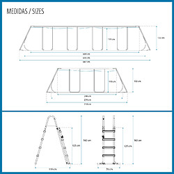 Acheter Piscine tubulaire Power Steel rectangulaire 6,40 x 2,74 x 1,32 m - Bestway