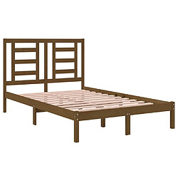 Acheter Maison Chic Lit adulte - Lit simple Cadre de lit,Structure du lit Contemporain Marron miel Bois de pin massif 120x200 cm -MN82286