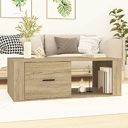 Maison Chic Tabls basse,Table Console pour salon Chêne sonoma 100x50,5x35 cm Bois d'ingénierie -MN73018