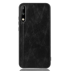 Wewoo Coque Pour Huawei Enjoy 10 Shockproof Sewing Cow Pattern Skin PC + PU + TPU Case Black