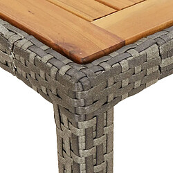 Maison Chic Table de jardin | Table d'extérieur Gris 250x100x75 cm Résine tressée -GKD27067 pas cher