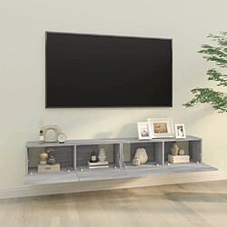 Avis Maison Chic Meubles TV 2 pcs pour salon Sonoma gris 100x30x30 cm Bois d'ingénierie -MN94791