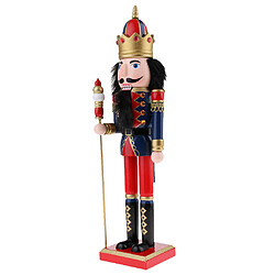 38cm figurine casse-noisette en bois ornements de noël décor roi