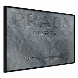 Paris Prix Affiche Murale Encadrée Prada Grey 30 x 20 cm Noir