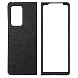 Avizar Coque Galaxy Z Fold 2 Rigide Conception en 2 parties Aspect Cuir Vieilli Noir