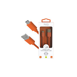 Jaym Câble USB vers Micro-USB 2.4A - 1,5 mètres - Collection POP - Orange