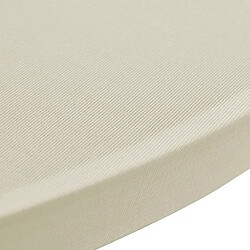 Acheter Decoshop26 Housse de table Ø80cm Crème extensible 2 pcs DEC022500