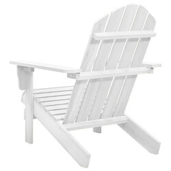 Avis Maison Chic Chaise de jardin - Fauteuil d'extérieur bois blanc -MN15573