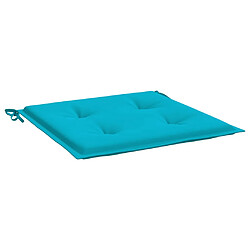 Acheter vidaXL Coussins de chaise de jardin lot de 6 turquoise 40x40x3cm tissu