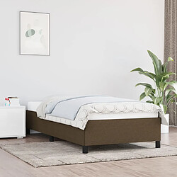 vidaXL Cadre de lit sans matelas marron foncé 80x200 cm tissu