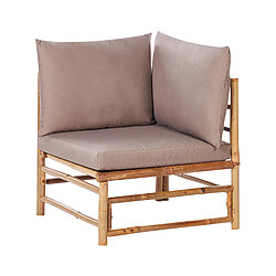 Beliani Chaise de jardin CERRETO Bois Taupe 