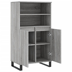 Acheter vidaXL Buffet haut Sonoma gris 60x36x110 cm Bois d'ingénierie