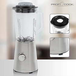 Acheter Blender Mixeur, Récipient en Verre de 1,0 Litre, 2 Vitesses+Fonction d'impulsion, 500, Argent, Proficook, UM 1213