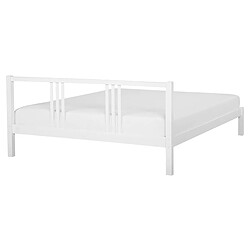 Acheter Beliani Lit double en bois blanc 160 x 200 cm VANNES