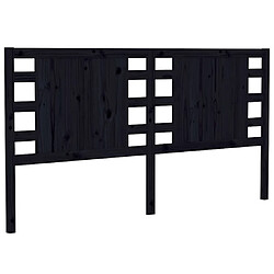 Maison Chic Tête de lit scandinave pour lit adulte,Meuble de chambre Noir 126x4x100 cm Bois massif de pin -MN39180