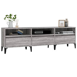 Acheter Maison Chic Meuble TV scandinave gris - Banc TV pour salon Sonoma 150x30x44,5 cm bois d'ingénierie -MN83193