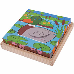 Bigjigs Toys Puzzle Cube de Ferme en Bois pas cher