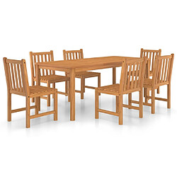 Salle à manger de jardin 7 pcs,Table et chaise à dîner Bois de teck solide -MN37007