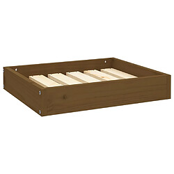 vidaXL Lit pour chien Marron miel 51,5x44x9 cm Bois de pin solide