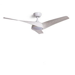 Avis Ledkia Ventilateur de Plafond Silencieux Eubea 132cm Motor DC Avec lumière Contrôleur mural + télécommande Bois blanc Bois blanc Non