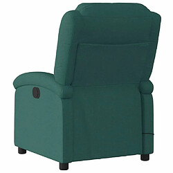 Acheter Maison Chic Fauteuil Relax pour salon, Fauteuil de massage inclinable électrique Vert foncé Tissu -GKD32372