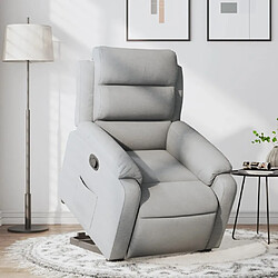 vidaXL Fauteuil inclinable Gris clair Tissu