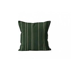 Coussin décoratif 60x60 cm en coton KENT vert et blanc, par Soleil d'ocre