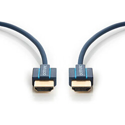 Clicktronic Casual Câble HDMI haute vitesse ultrafin avec Ethernet (Câble fin haute vitesse pour TV HD- et 3D-) 2 m