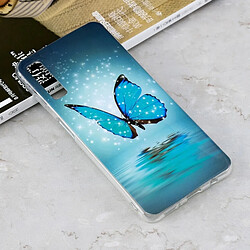 Wewoo Coque Étui de protection TPU antichoc motif lumineux papillon pour Galaxy A7 (2018)