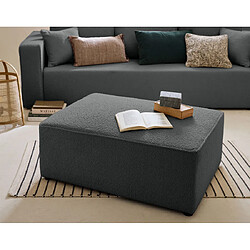 Bestmobilier Topaze - pouf - en tissu bouclette