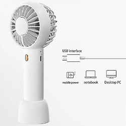 Acheter Portable Pour Ventilateur Ventilateur Rechargeable Usb Portatif Appareils Réglables à 3 Vitesses( Blanc)