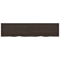 Avis Maison Chic Étagère murale flottante,Etagère de rangement marron foncé bois chêne massif traité -MN23145