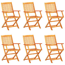 Maison Chic Mobilier à dîner de jardin 7 pcs- Ensemble table et chaises d'extérieur - Salon/Mobilier de jardin classique Bois d'acacia solide -MN27369