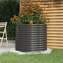 vidaXL Jardinière Acier enduit de poudre 80x80x68 cm Anthracite