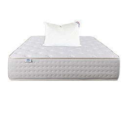 LUXURY LITERIE Matelas 90x190 cm, Purlux, 26cm, latex, indépendance du couchage, face été/hiver + Oreiller