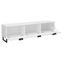 Bestmobilier Barbara - meuble TV - blanc - 150 cm