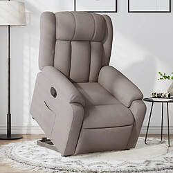 vidaXL Fauteuil inclinable taupe tissu