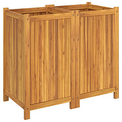 Acheter vidaXL Jardinière avec doublure 84x42x75 cm bois massif d'acacia