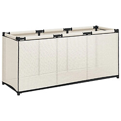 vidaXL Boîte de rangement crème 105x34,5x45 cm tissu