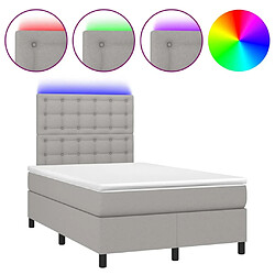 Sommier à lattes,Cadre à lattes de lit et matelas et LED pour Adulte Gris clair 120x200 cm -MN31797